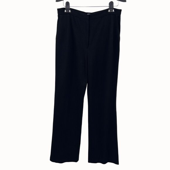 J.Crew Black Wide-Leg Pants w/ Red Inside Pockets - 10 - MADE IN USA! - Picture 1 of 4